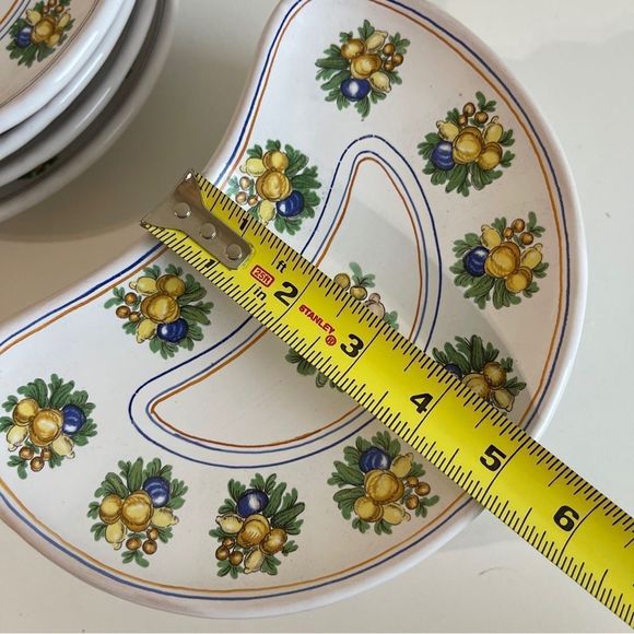 Cantagalli Firenze Pottery Bread Salad Plate Vegetables Fruit Florence Italy TWO - Picture 12 of 15